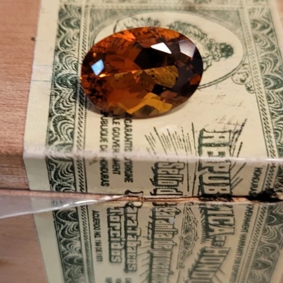 Radiant Amber Gemstone Ring